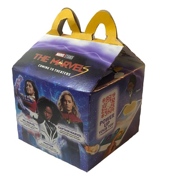 Marvel Studios The Marvels McDonalds Happy Meal Box 2023 Ephemera Hobby - Picture 1 of 6